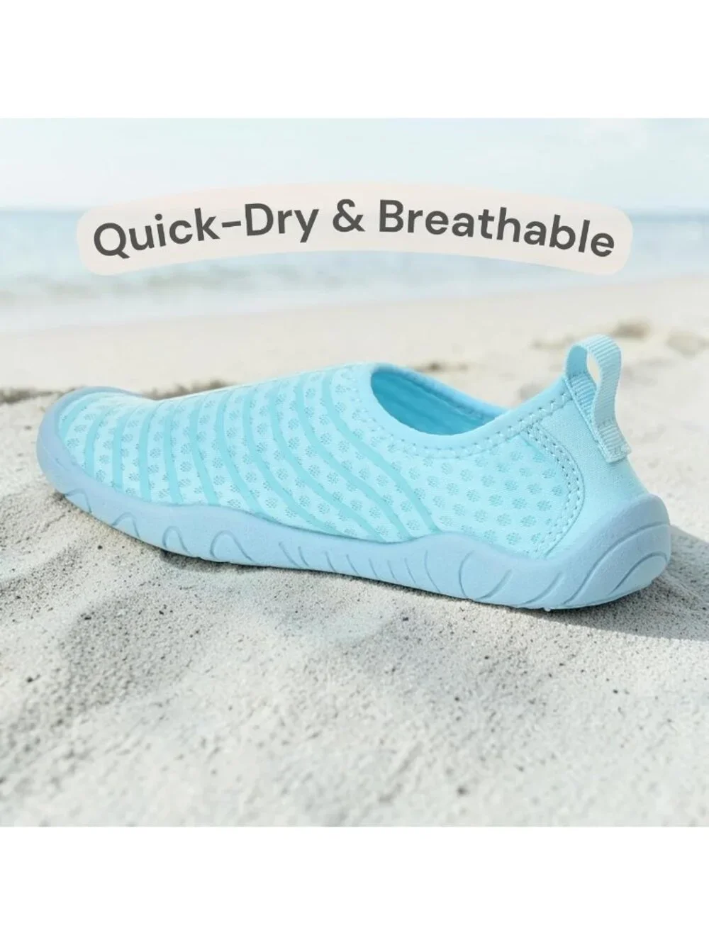 Quick-Dry Kids Water Shoes - Breathable Slip-On Aqua Socks for Beach & Pool Fun